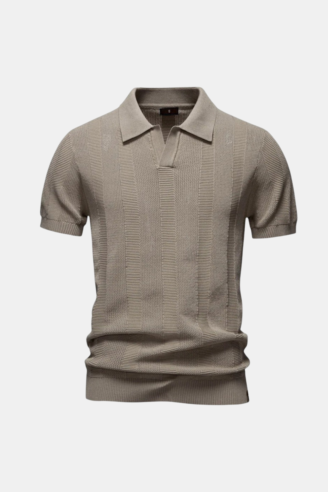 Textured Stripe Knit Polo